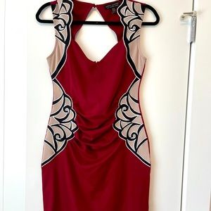 Lipsy London formal dress. Rouching at front. Cut out detail on back.